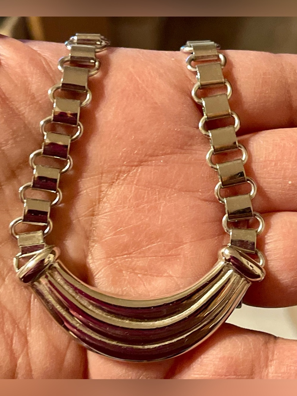 Monet Silver-Tone Multi-Bar Bib Necklace